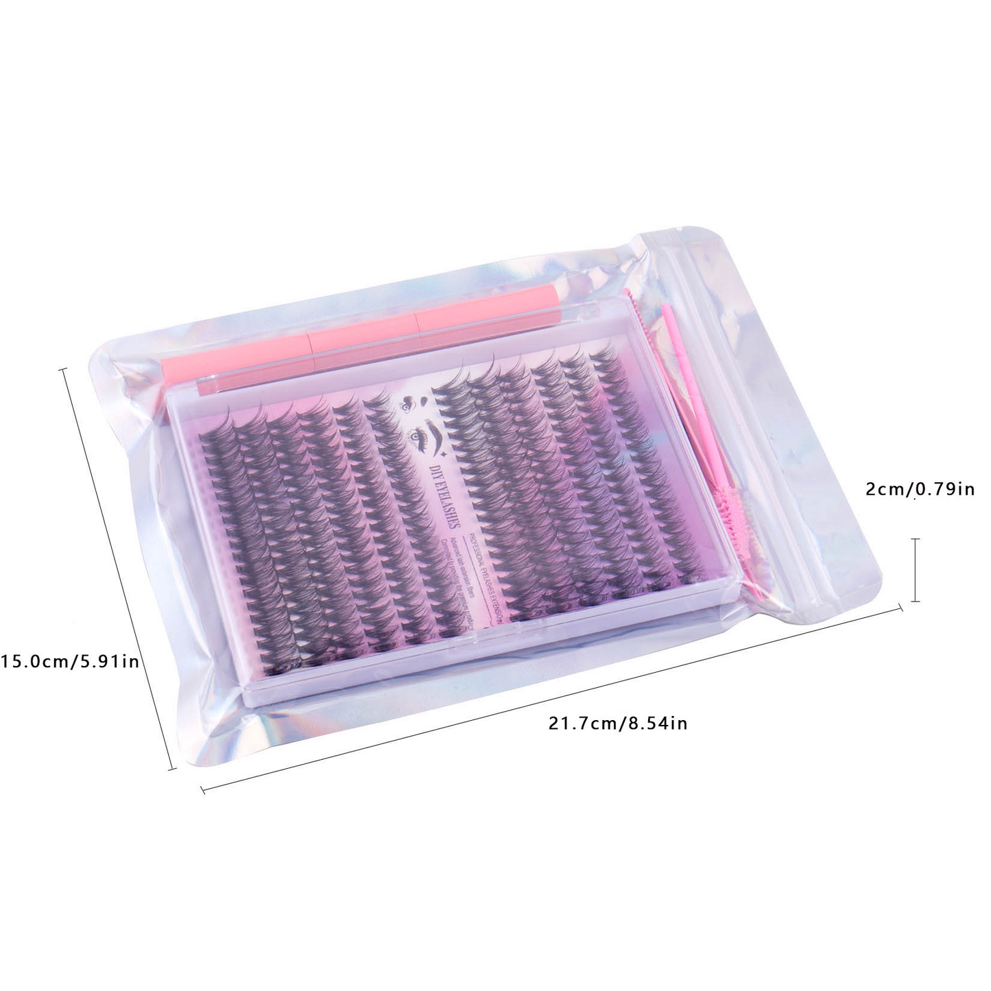 2 Rows Of 30D Plus 40D Clusters Of 240 Segmented Lashes Set
