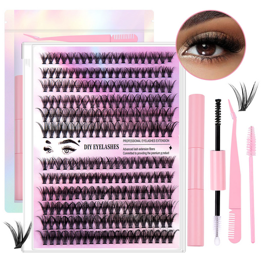 2 Rows Of 30D Plus 40D Clusters Of 240 Segmented Lashes Set