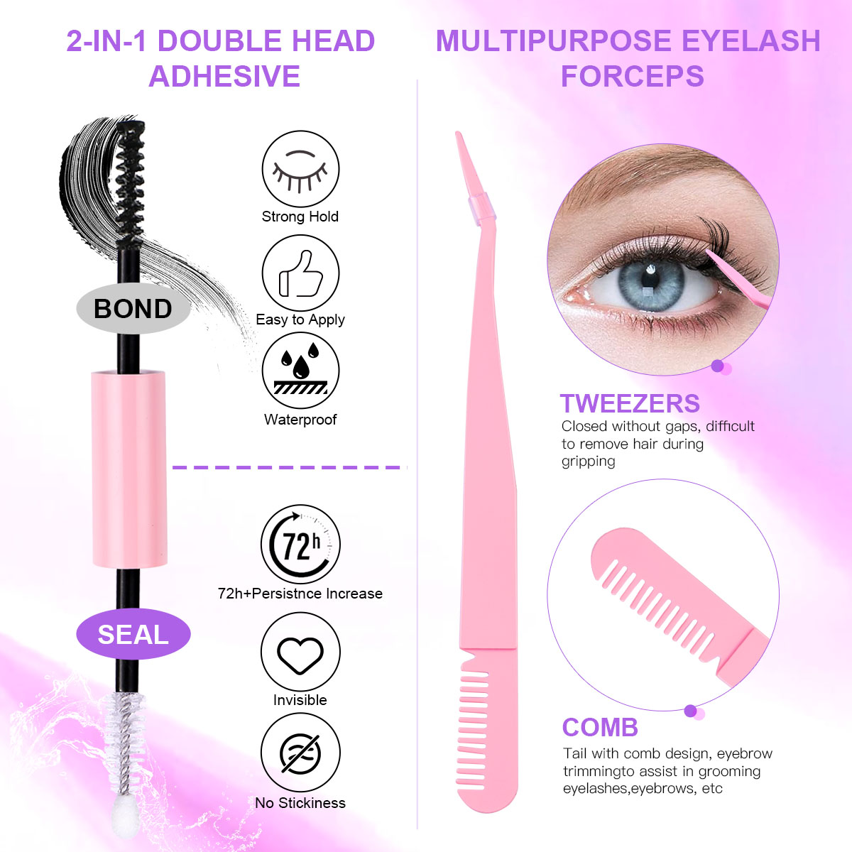 2 Rows Of 30D Plus 40D Clusters Of 240 Segmented Lashes Set